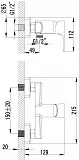 Смеситель Lemark Plus Factor LM1603C для душа фото 2