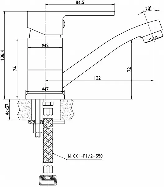 Смеситель Lemark Plus Grace LM1507C для раковины фото 2