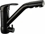 Смеситель ZorG Sanitary ZR 400 KF-12 BLACK для кухонной мойки фото 1