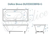 Ванна из искусственного камня Delice Bravo DLR330038RB-G фото 1