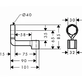 Держатель для душевой лейки Hansgrohe Porter 28335000 фото 2