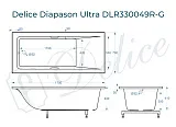 Ванна из искусственного камня Delice Diapason Ultra DLR330049R-G фото 1