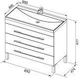 Мебель для ванной Aquanet Верона 90 белая фото 4