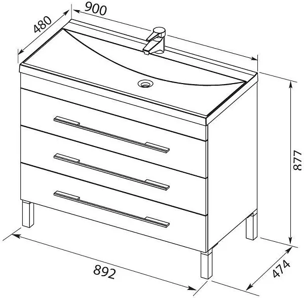 Мебель для ванной Aquanet Верона 90 белая фото 4
