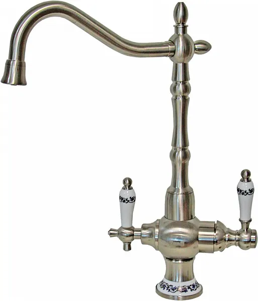 Смеситель ZorG Sanitary ZR 336 YF-50 NICKEL для кухонной мойки фото 1
