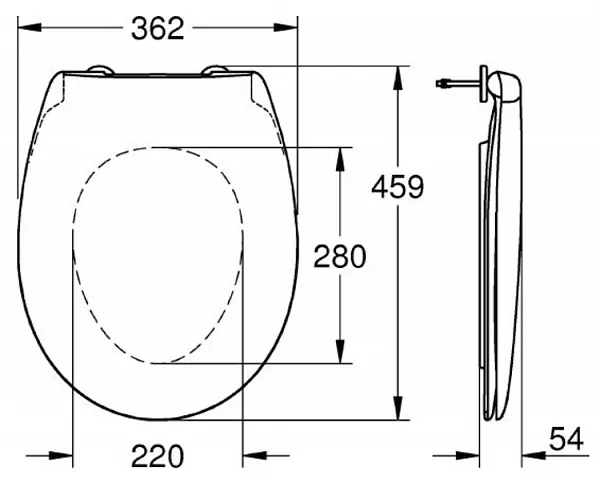 Крышка-сиденье Grohe Bau Ceramic 39493000 с микролифтом фото 5