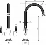 Смеситель ZorG Sanitary ZR 350 YF BR для кухонной мойки фото 2