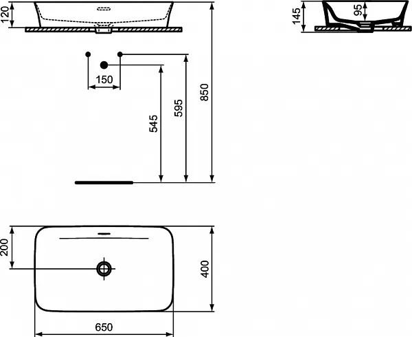 Раковина Ideal Standard Ipalyss 65 см E1887V5 фото 2
