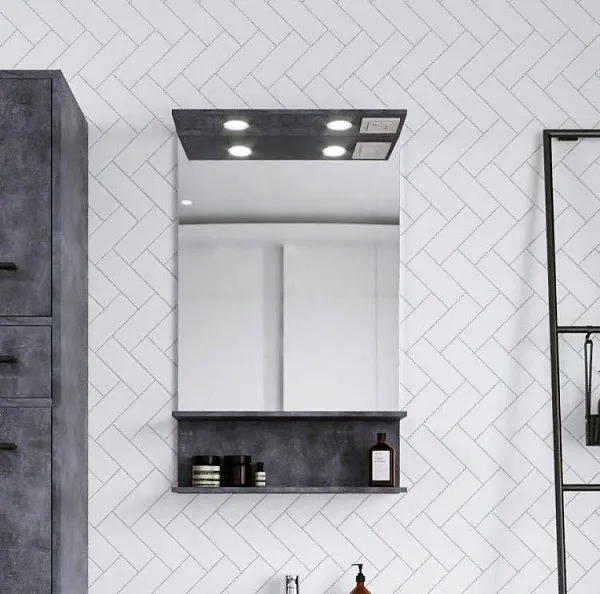 Зеркало Бриклаер Чили 55x90 4627125415159 с полочкой и подсветкой фото 1