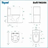 Унитаз-компакт Teymi Rita W00121 напольный безободковый с микролифтом фото 12