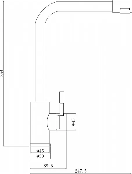 Смеситель Steel Hammer SH 5191 INOX для кухонной мойки фото 2