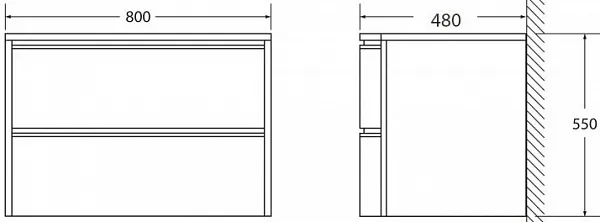 Раковина BelBagno Prospero 80 см BB800DVB фото 4