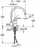 Смеситель Grohe Euroeco 32752000 для кухонной мойки фото 4