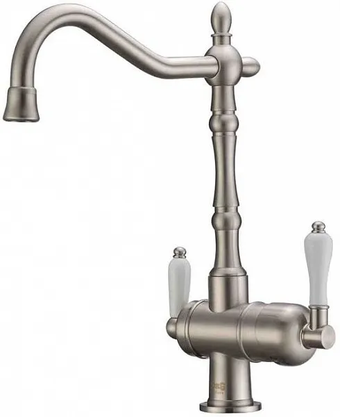 Смеситель ZorG Sanitary ZR 326 YF NICKEL для кухонной мойки фото 1