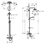 Душевая стойка Hansgrohe Croma Select S 27352400 фото 3