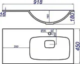 Мебельная раковина Aqwella Malaga 90 Mal.09.04.D-R фото 2