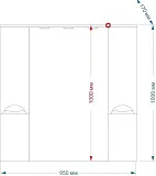 Зеркало-шкаф Misty Жасмин 95х100 П-Жас02095-031Св с подсветкой фото 6