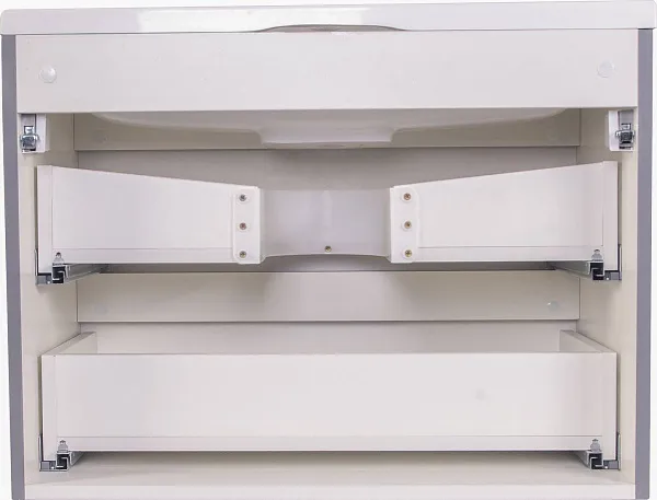 Тумба с раковиной Style Line Бергамо 70 серая подвесная фото 5