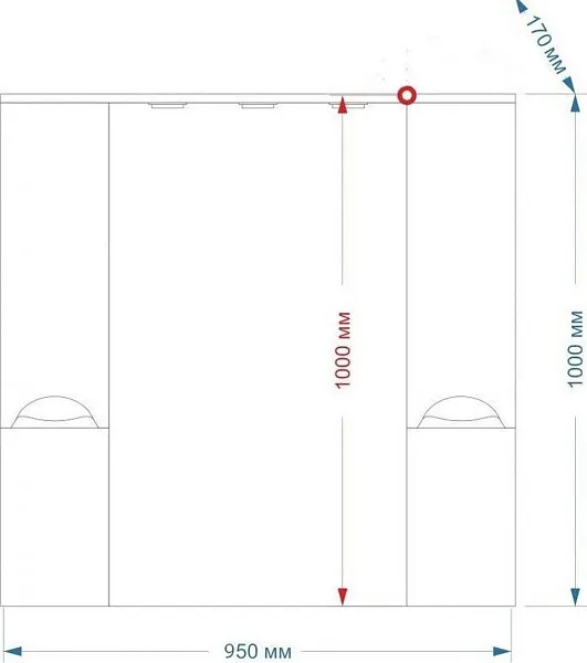 Зеркало-шкаф Misty Жасмин 95х100 П-Жас02095-031Св с подсветкой фото 6