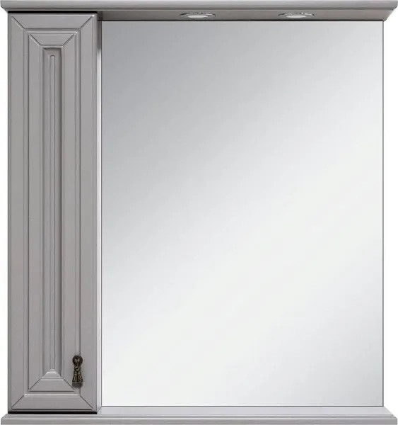 Зеркало Misty Лувр 85x80 П-Лвр03085-1504Л левое с полочкой и подсветкой фото 1