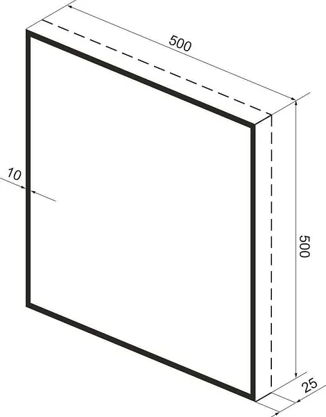 Зеркало Wellsee 7 Rays' Spectrum 50x50 см 172200340 c подсветкой за полотном фото 9
