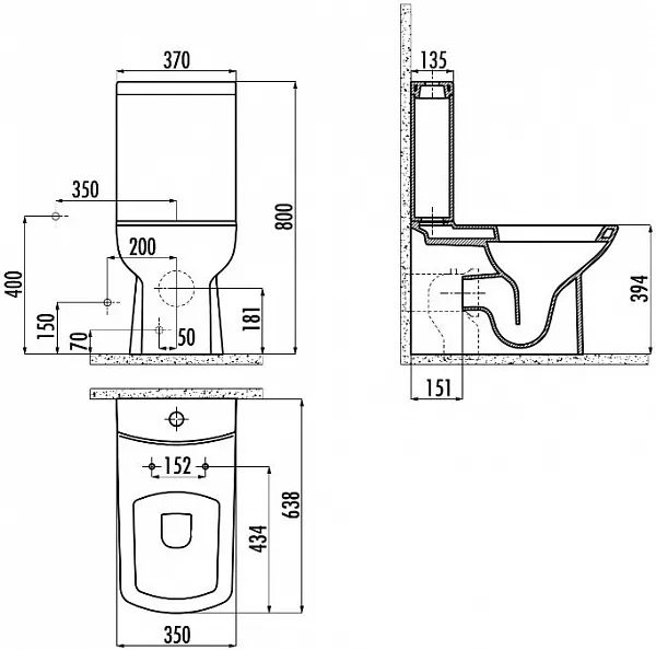 Бачок для унитаза Creavit Lara LR410-00SM00E-0000 фото 2