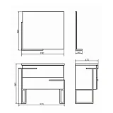 Зеркало Comforty Дюссельдорф 90x82 00004147992CF с полочкой фото 3