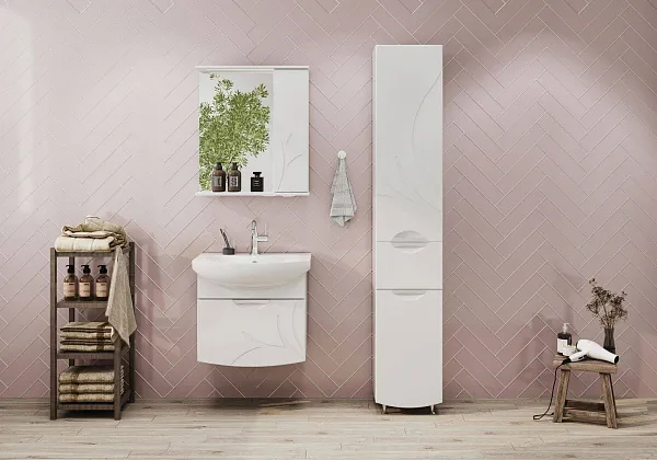 Зеркало Volna Adel 60x70 zsADEL60.R-01 правое с полочкой и подсветкой фото 5