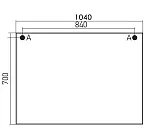 Зеркало Mixline ЛЮДВИГ 70x106 4640030867523 с полочкой фото 3