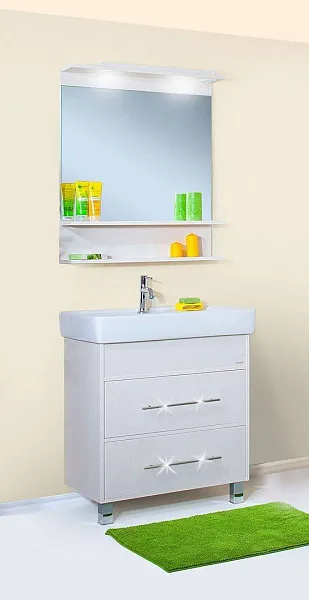 Зеркало Бриклаер Чили 80x90 4627125414954 с полочкой и подсветкой фото 2