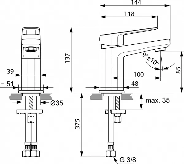 Смеситель Ideal Standard Tonic II A6331AA для раковины фото 4