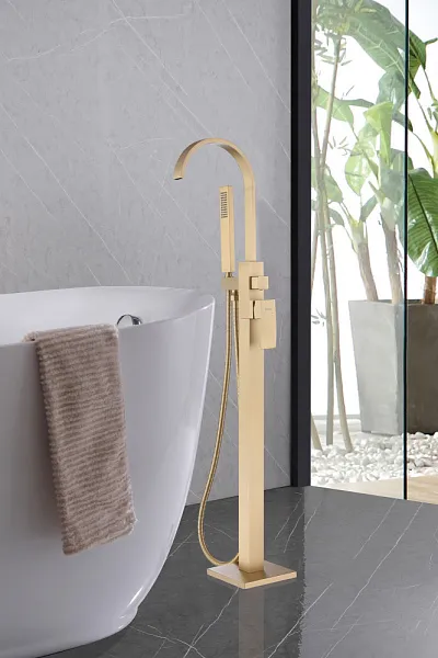 Смеситель для ванны с душем ABBER Wasserfall AF8615G фото 2