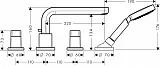 Смеситель Hansgrohe Metris S 31447000 на борт ванны фото 2