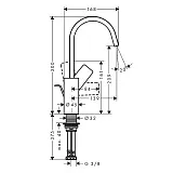 Смеситель Hansgrohe Vivenis 75030000 для раковины с донным клапаном фото 3