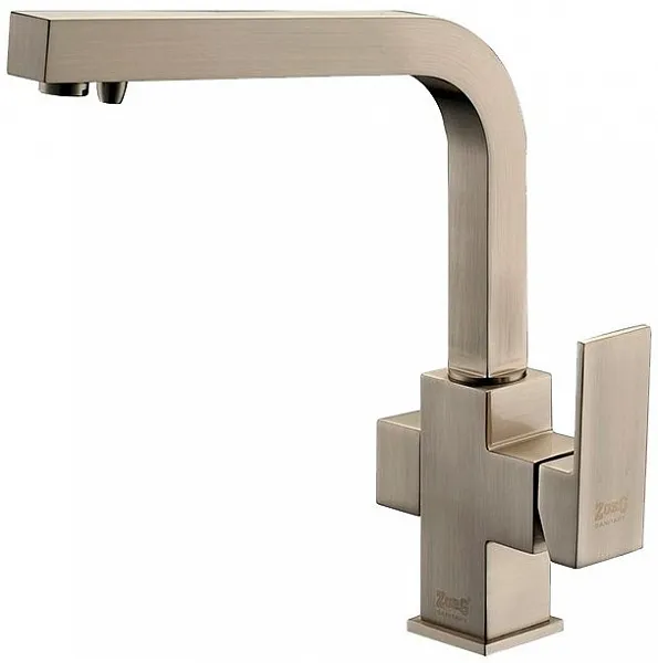 Смеситель ZorG Sanitary ZR 311 YF-NICKEL для кухонной мойки фото 1