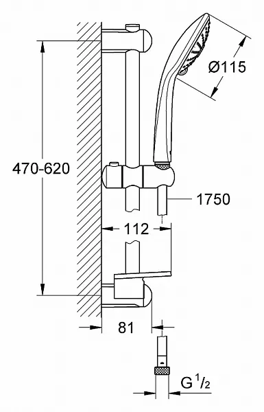 Душевой гарнитур Grohe Euphoria 110 Massage 27231001 фото 2