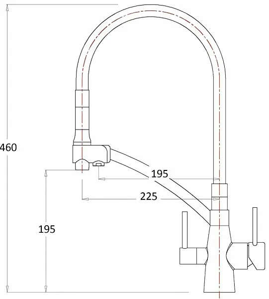 Смеситель ZorG Sanitary ZR 338-6 YF SATIN для кухонной мойки фото 2