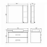 Зеркало Comforty Амстердам 95x80 00004143986CF фото 3