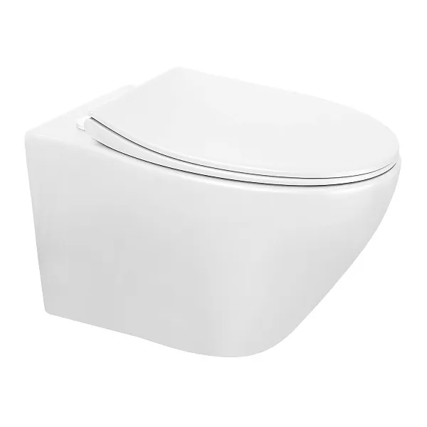 Унитаз Azario Keras AZ-99046W подвесной безободковый с сиденьем микролифт фото 1