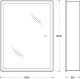 Зеркало-шкаф BelBagno Marino 60x80 SPC-MAR-600/800-1A-LED-TCH с подсветкой фото 13