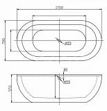 Акриловая ванна BelBagno 170x80 BB13-1700 фото 4