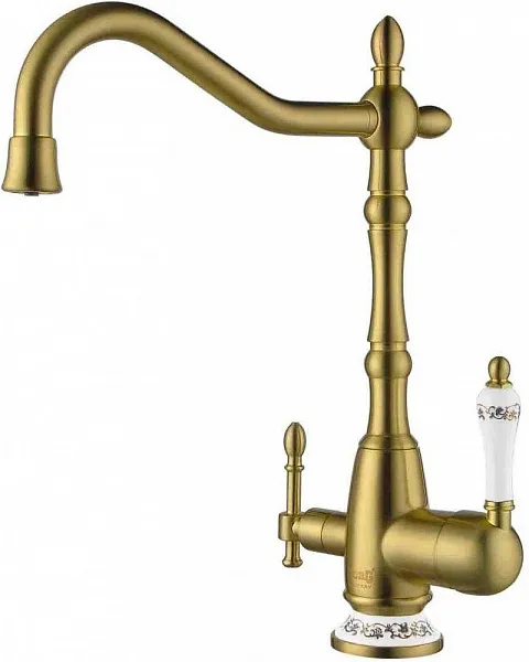 Смеситель ZorG Sanitary ZR 312 YF-50-BR для кухонной мойки фото 1
