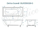 Ванна из искусственного камня Delice Scandi DLR330028-G фото 2