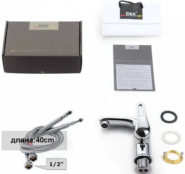 Смеситель D&K Rhein Eucharius DA1372101 для раковины фото 3