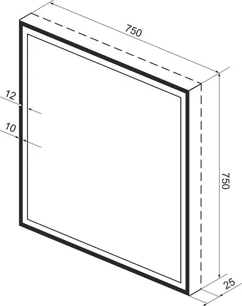 Зеркало Wellsee 7 Rays' Spectrum 75x75 см 172200440 c фронтальной подсветкой фото 9