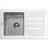 Кухонная мойка Tolero Ceramic Glas TG-780 78 Белая оборачиваемая фото 1