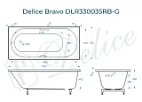 Ванна из искусственного камня Delice Bravo DLR330035RB-G фото 1
