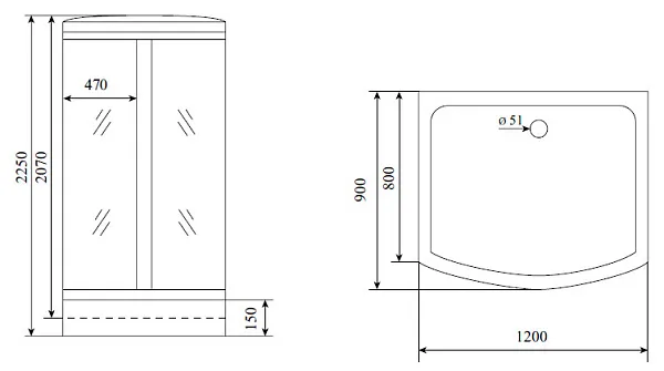 Душевая кабина Timo LUX T-7715 фото 2