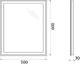 Зеркало BelBagno 60х50 SPC-GRT-500-600-LED-BTN с подсветкой фото 9
