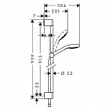 Душевой гарнитур Hansgrohe Croma 110 Select E Multi 65 26580400 фото 2